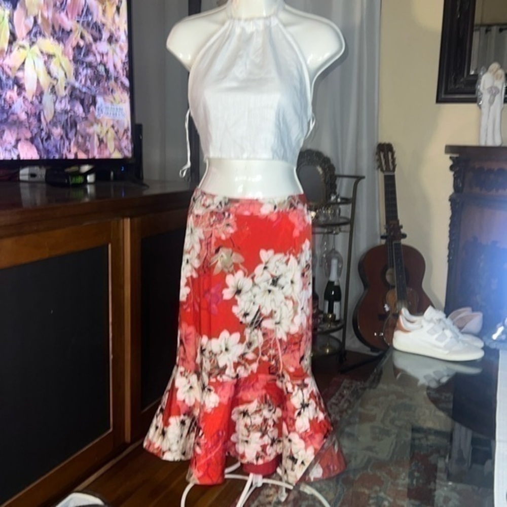 COTTON CANDY LA Halter top size M, flowers 🌸 🌺 💐 skirt sizeS, “Reveuse”brand